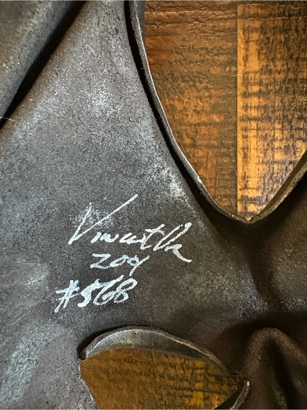 Demonwing Sculpted Leather Mask signed and numbered by Victor Ur